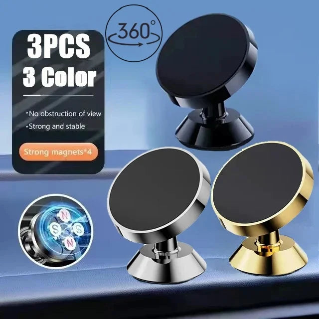 Magnetic phone holder by Eway, sleek design for secure attachment to cars or desks, compatible with smartphones.