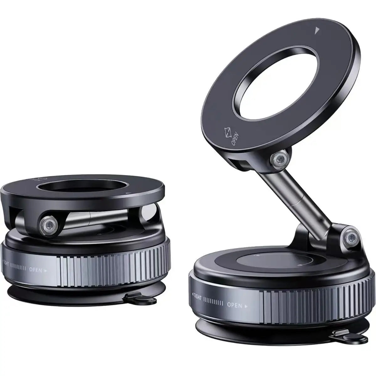Magnetic phone holder by Eway with a sleek design, securely attaching to a car dashboard or dashboard surface.