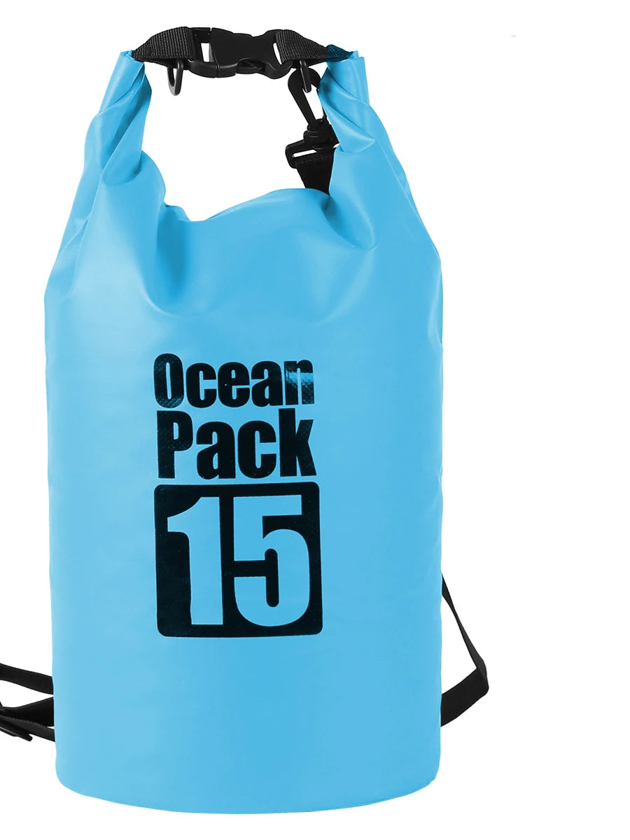 Eway water storage bag, flexible and portable water container, shown with a transparent plastic bag for storing and transporting water.