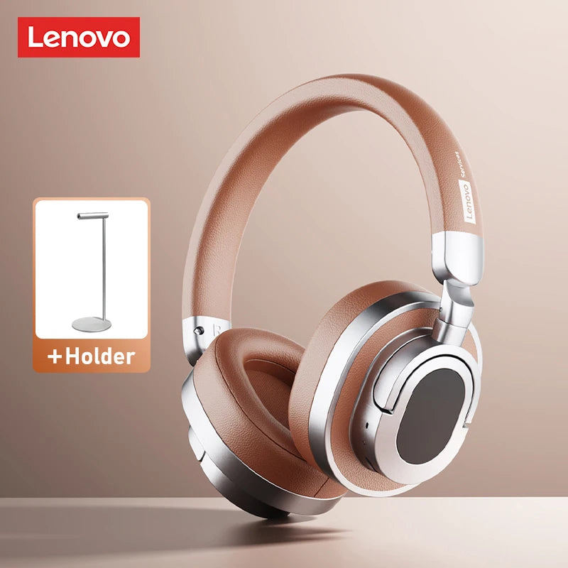 Eway Lenovo Pro سماعة رأس لاسلكية مع ميكروفون وتصميم مريح، سوداء، تظهر على خلفية بيضاء