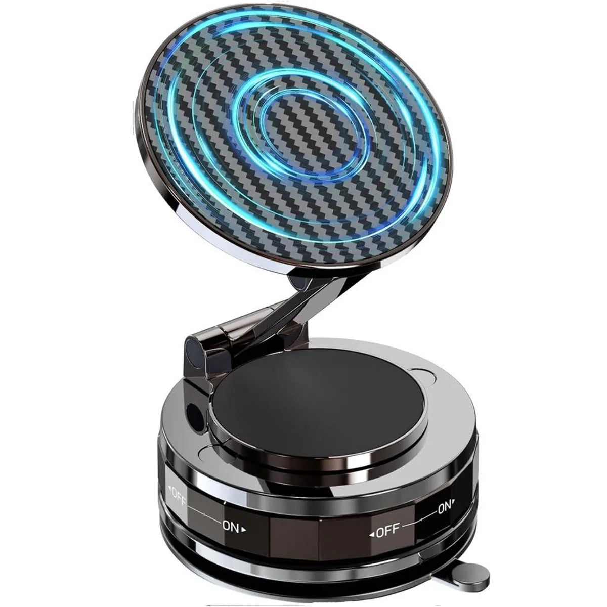 Magnetic phone holder by Eway with a sleek design, securely holding a smartphone for easy access and use.