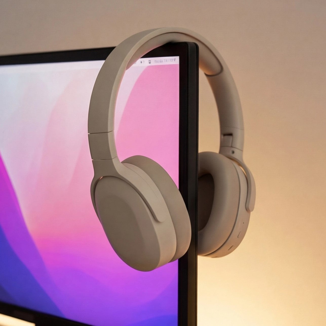 Wireless AyeBeau earphones by Eway with sleek black design and in-ear fit, shown in close-up image.