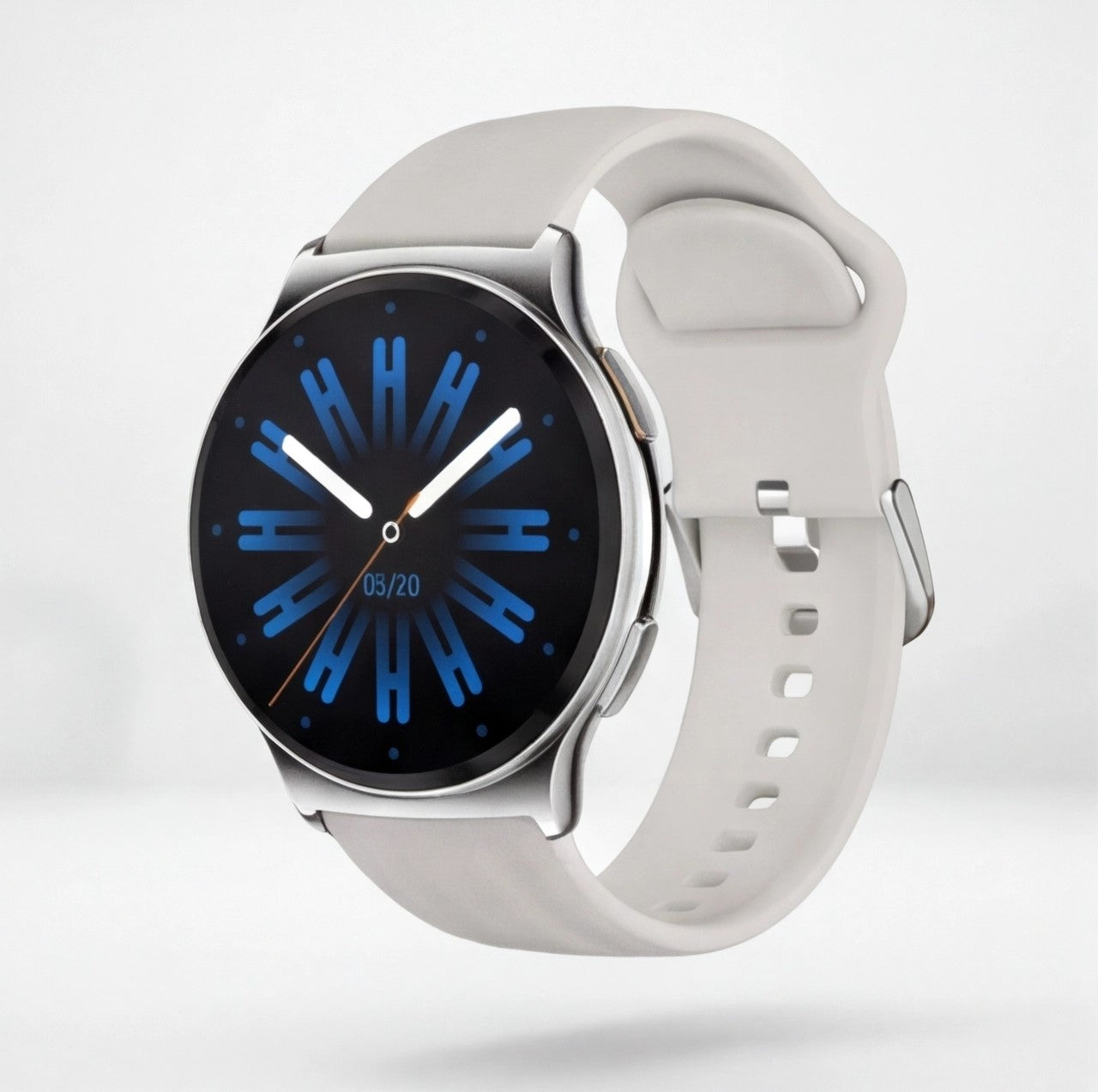 Eway Haylou Solar Lite 2 smart watch with black strap and digital display showing time and fitness data.