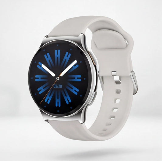 Eway Haylou Solar Lite 2 smart watch with black strap and digital display showing time and fitness data.
