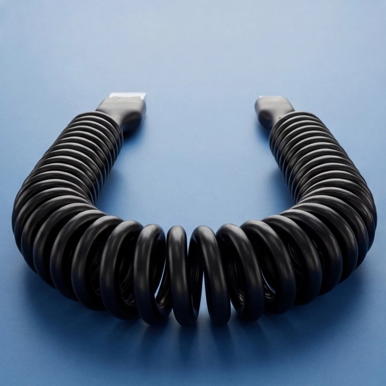 Eway Type-C retractable charging cable showing the flexible, compact design with USB-C connector and adjustable length.