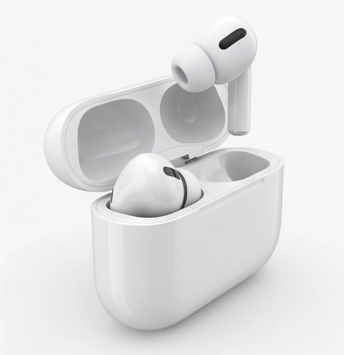 Wireless Jiansu Eway earphones with sleek design and in-ear earbuds, showcasing their compact, modern style.