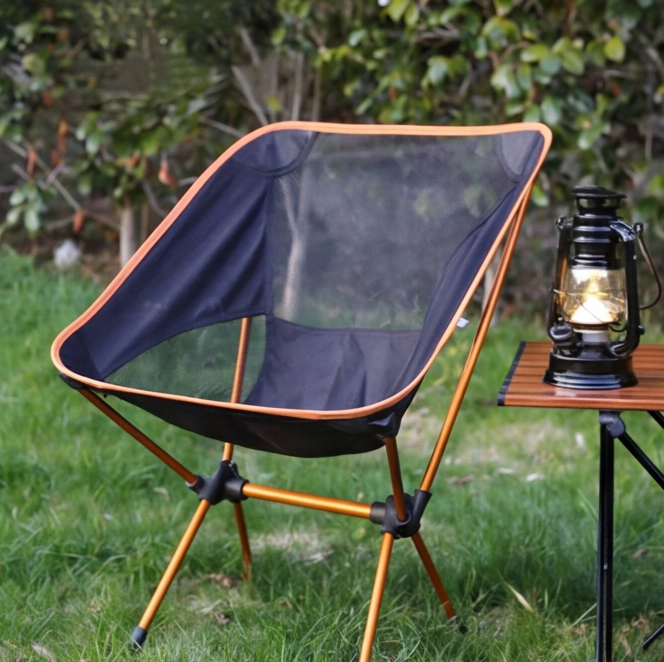 Eway portable folding camping chair with sturdy frame and fabric seat, ideal for outdoor activities and camping trips.