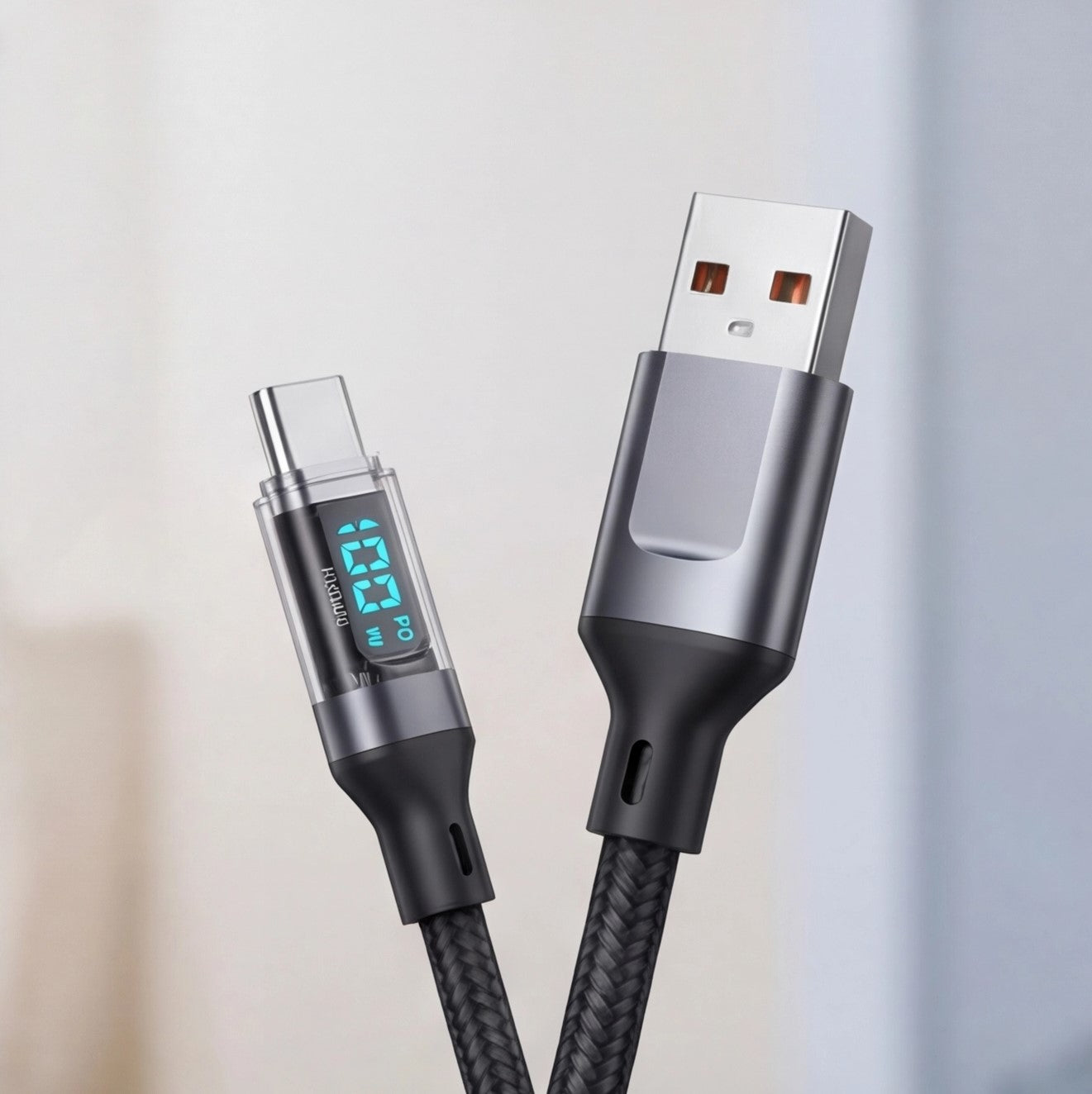 Eway fast charging cable with USB connector and durable black design, suitable for quick device charging and data transfer.