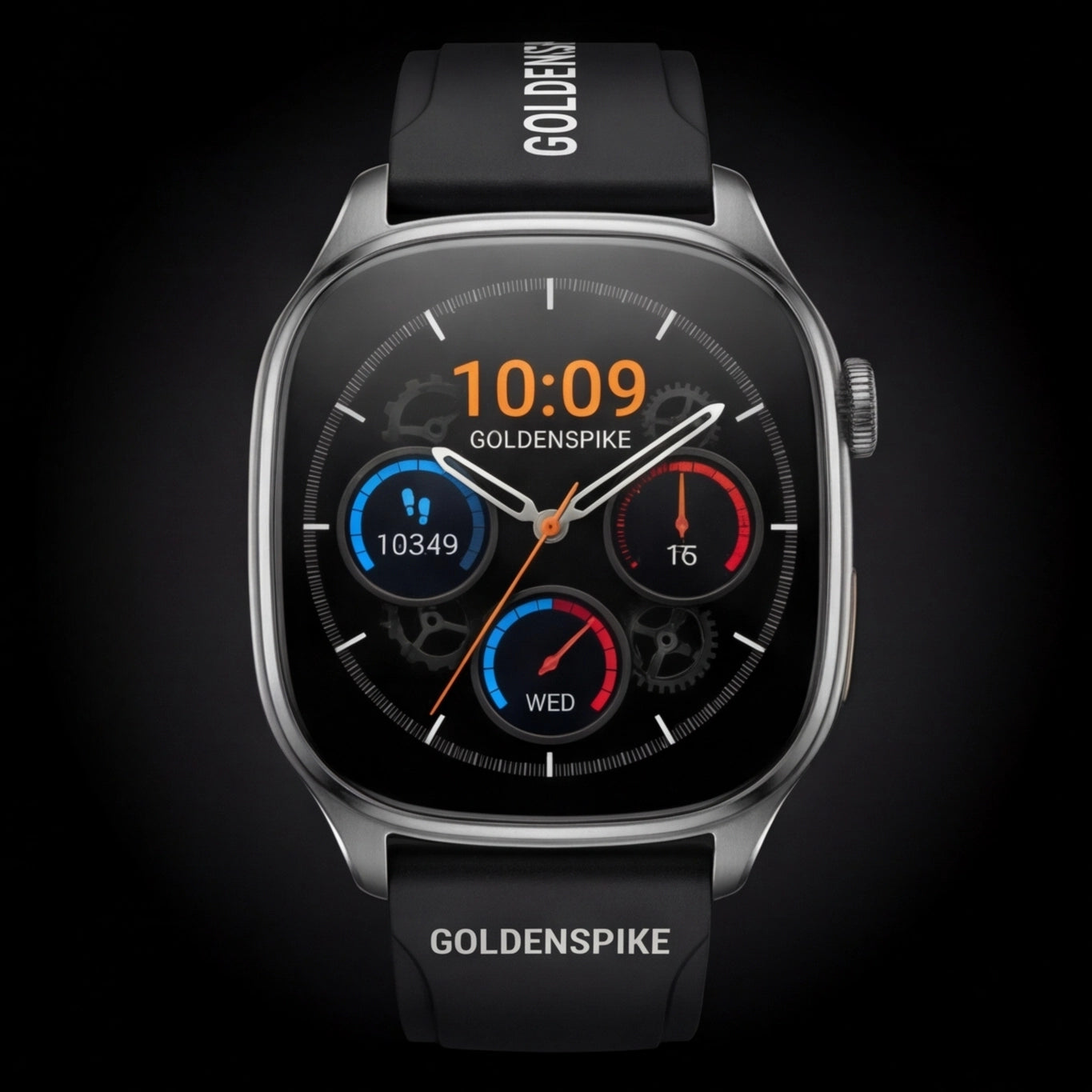 Eway Oeny UltraAI3 smart watch displaying digital time, sleek design with a black strap and user interface on the screen