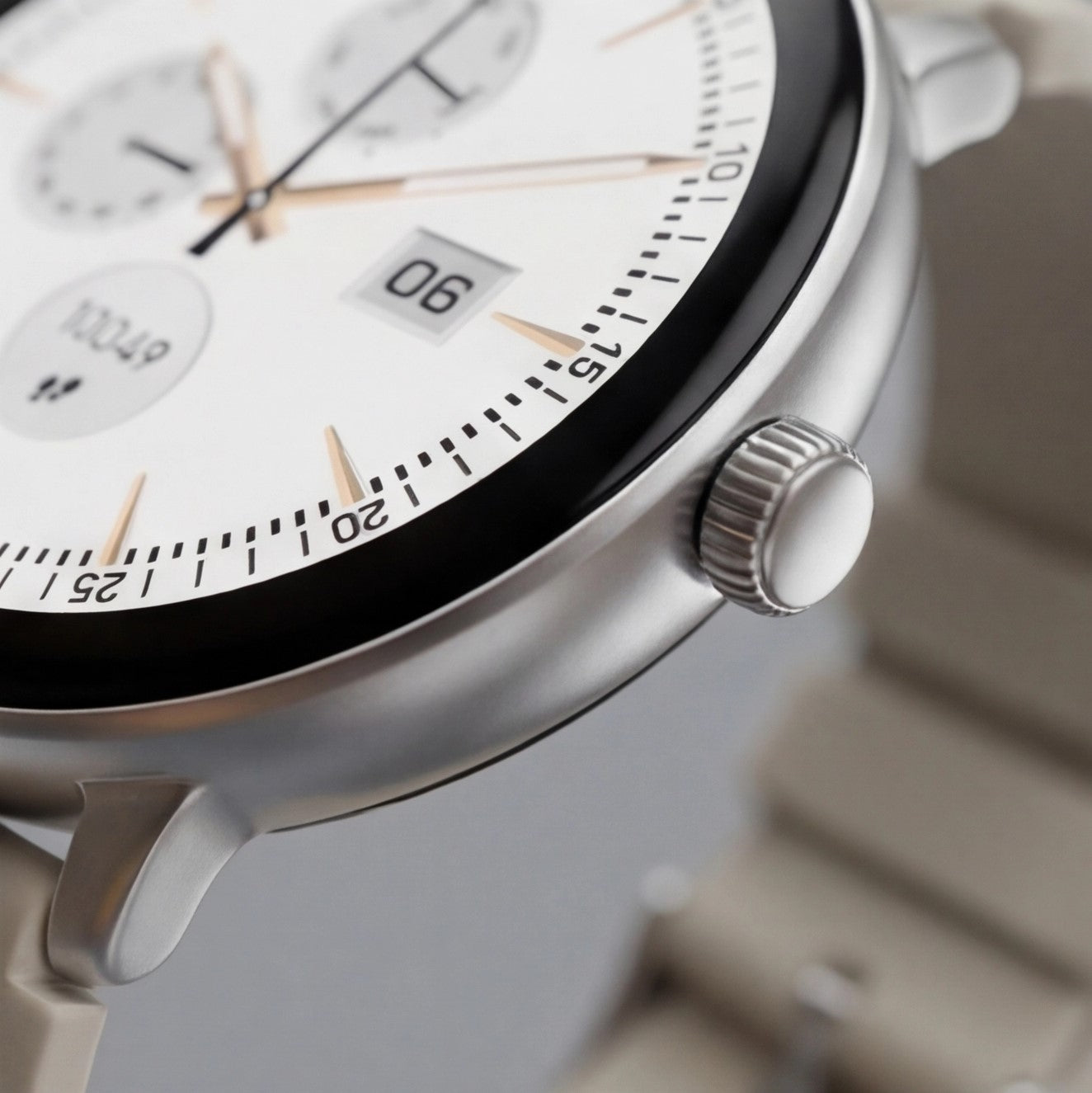 Eway Zeblaze LILY 2 smartwatch displaying a digital watch face with fitness tracking features and a sleek black band.